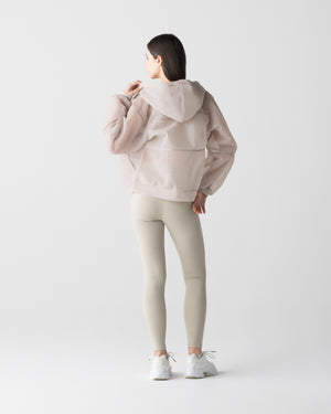 CRONOS WOMEN LIGHTWEIGHT ZIP HOODIE【BEIGE】