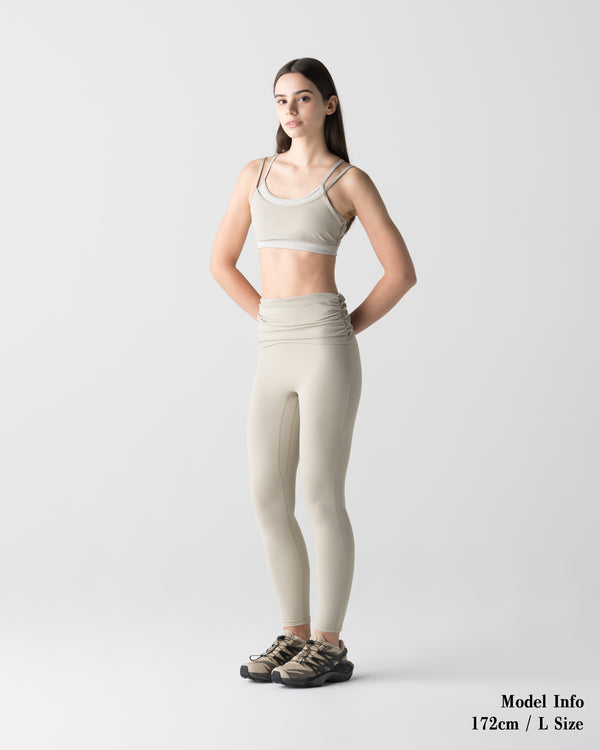 CRONOS WOMEN FORM LEGGINGS【BEIGE】