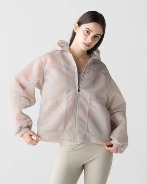 CRONOS WOMEN LIGHTWEIGHT ZIP HOODIE【BEIGE】