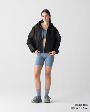 CRONOS WOMEN ESSENTIAL HALF LEGGINGS【BLUE】