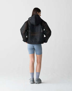 CRONOS WOMEN LIGHTWEIGHT ZIP HOODIE【BLACK】