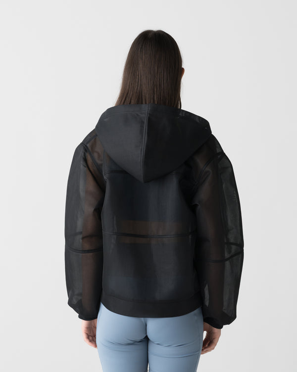 CRONOS WOMEN LIGHTWEIGHT ZIP HOODIE【BLACK】