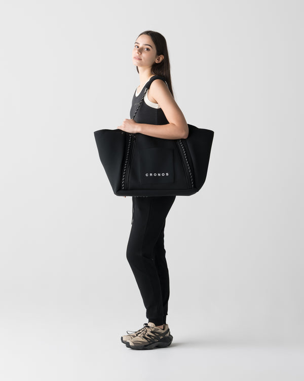 CRONOS WOMEN STUDIO TOTE BAG【BLACK】