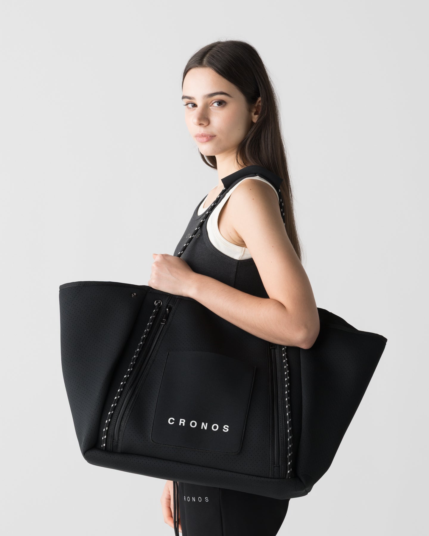 CRONOS WOMEN STUDIO TOTE BAG【BLACK】