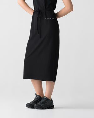 CRONOS WOMEN BOAT NECK DRESS【BLACK】