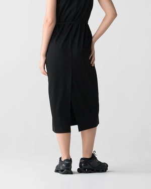 CRONOS WOMEN BOAT NECK DRESS【BLACK】