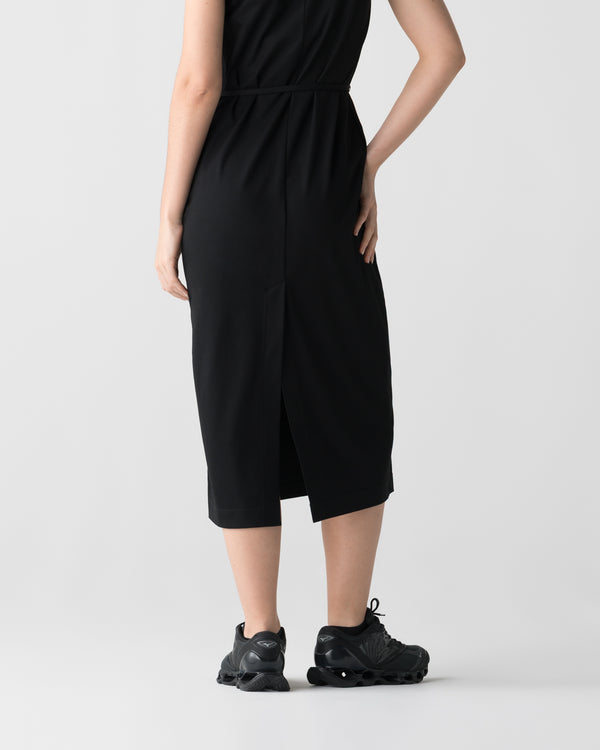 CRONOS WOMEN BOAT NECK DRESS【BLACK】