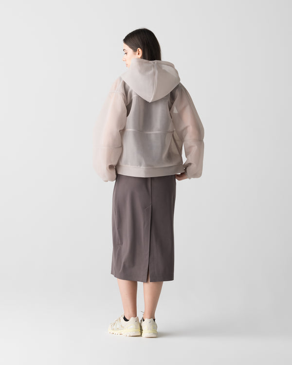 CRONOS WOMEN LIGHTWEIGHT ZIP HOODIE【BEIGE】