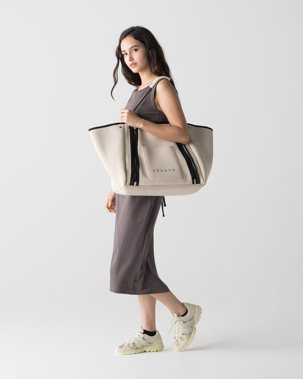 CRONOS WOMEN STUDIO TOTE BAG【BEIGE】