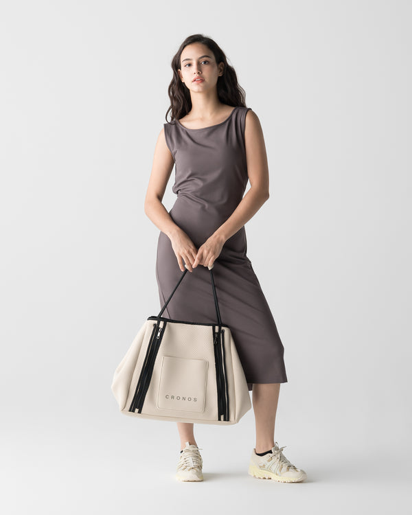 CRONOS WOMEN STUDIO TOTE BAG【BEIGE】