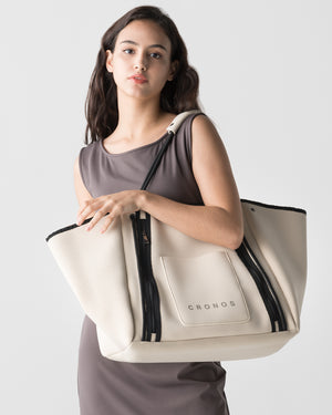 CRONOS WOMEN STUDIO TOTE BAG【BEIGE】