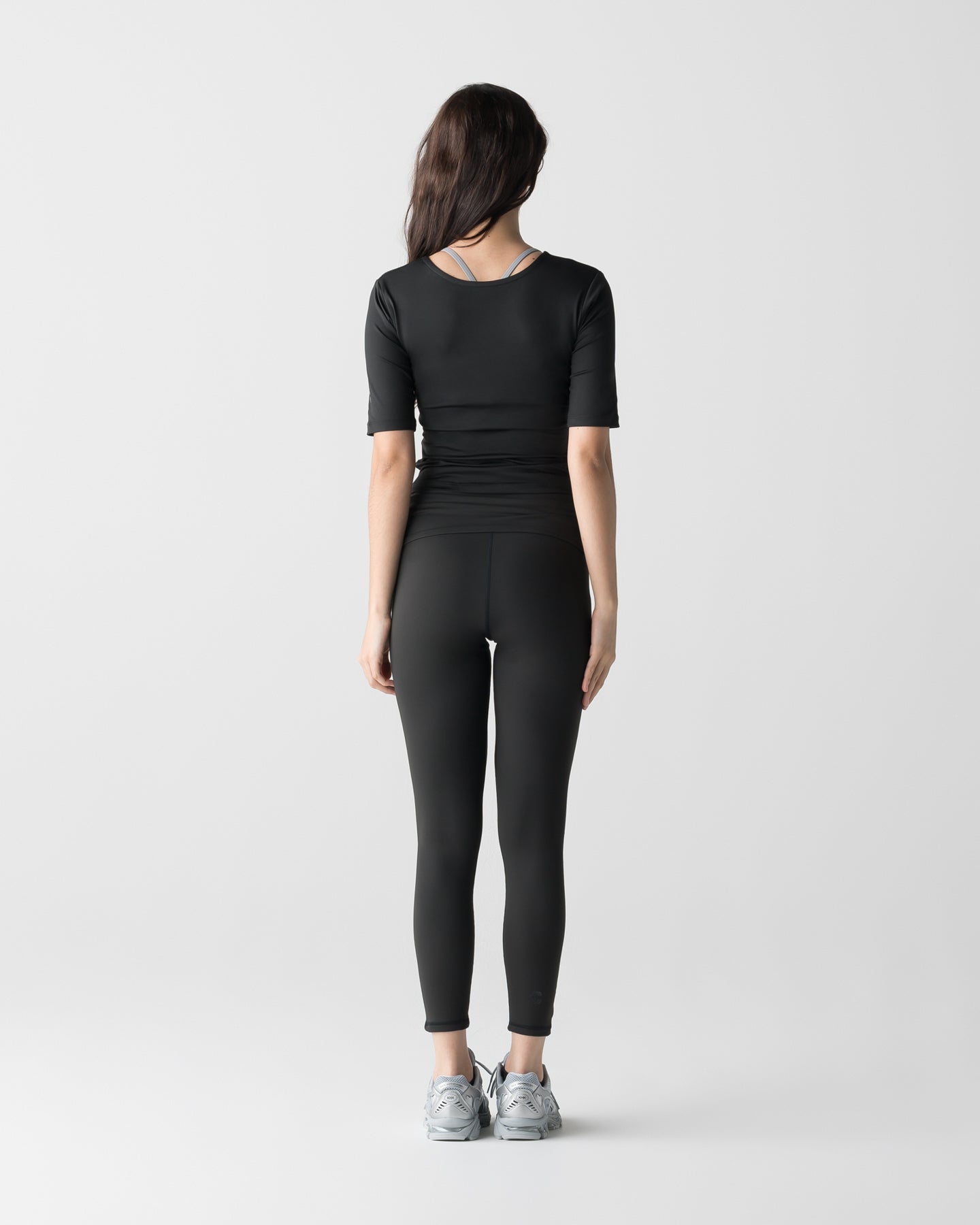 CRONOS WOMEN ACTIVE CROSS T-SHIRTS【BLACK】