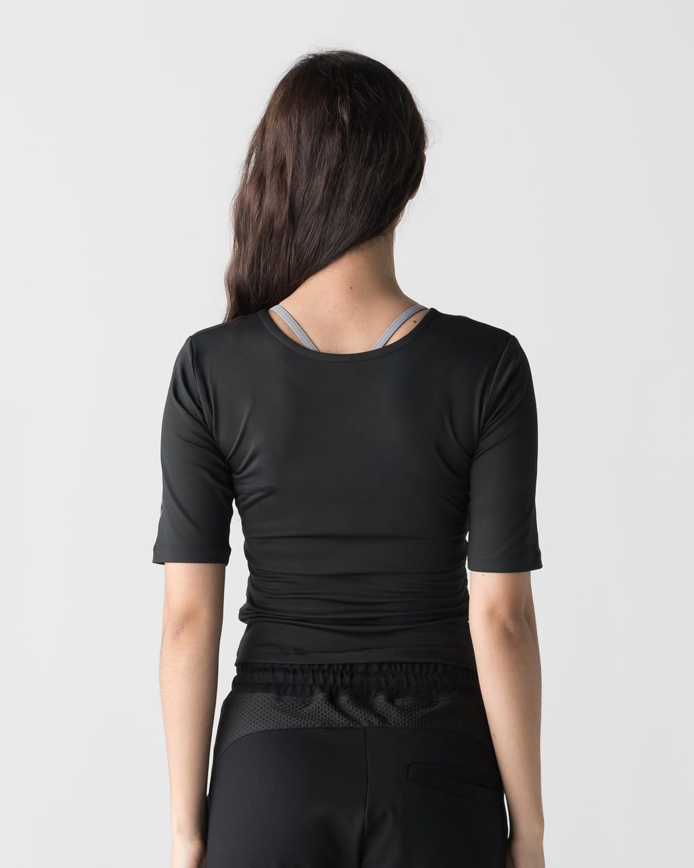 CRONOS WOMEN ACTIVE CROSS T-SHIRTS【BLACK】