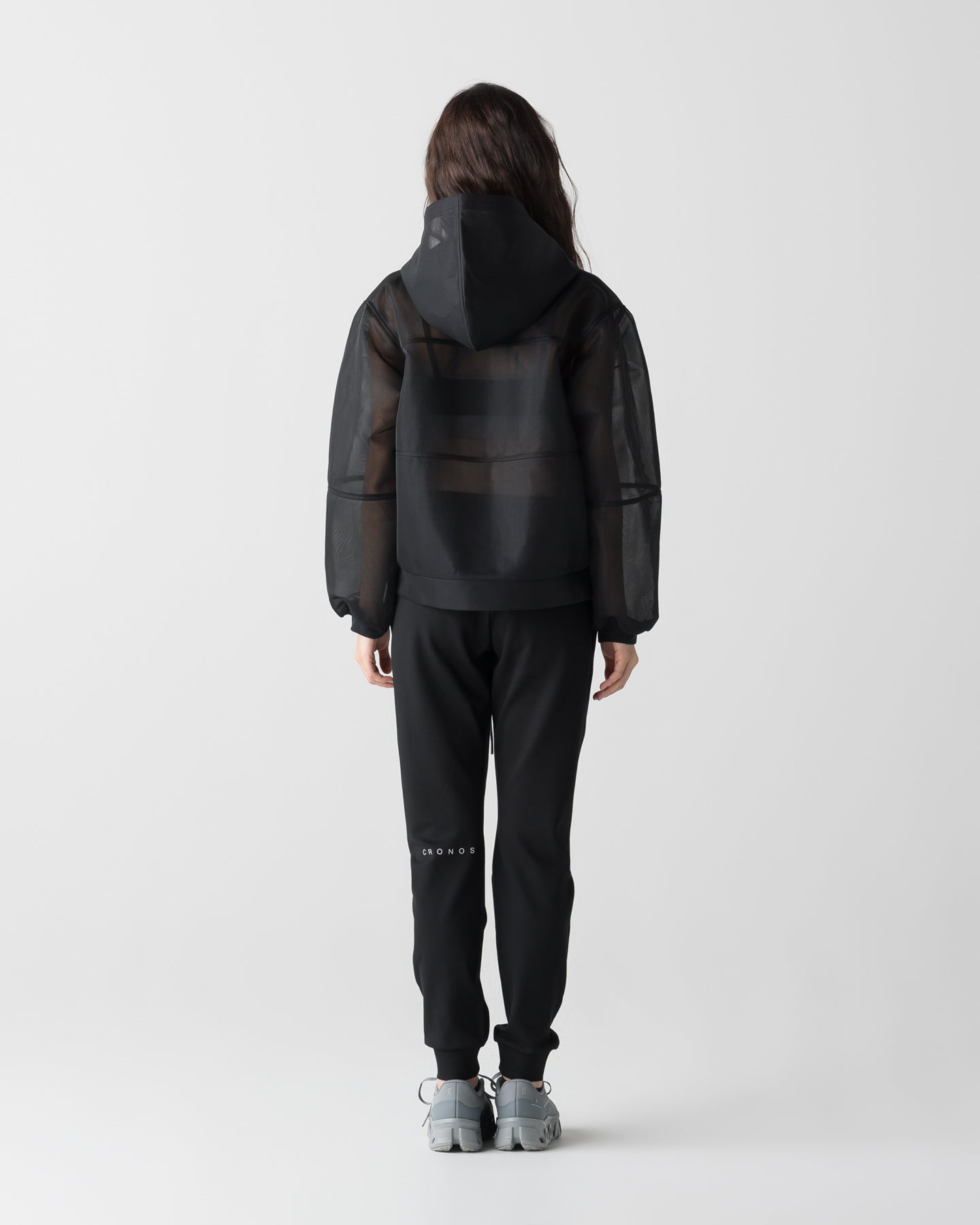 CRONOS WOMEN LIGHTWEIGHT ZIP HOODIE【BLACK】