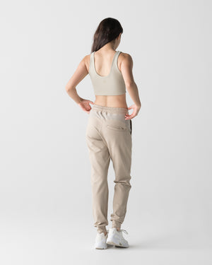 CRONOS WOMEN COOL AIR JOGGER PANTS【BEIGE】