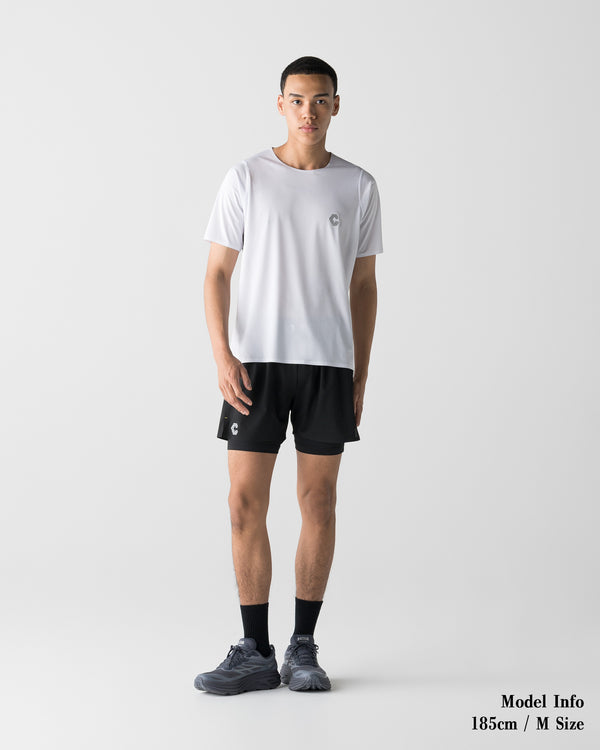 CRONOS RUN LIGHT S/S TEE【WHITE×BLACK】