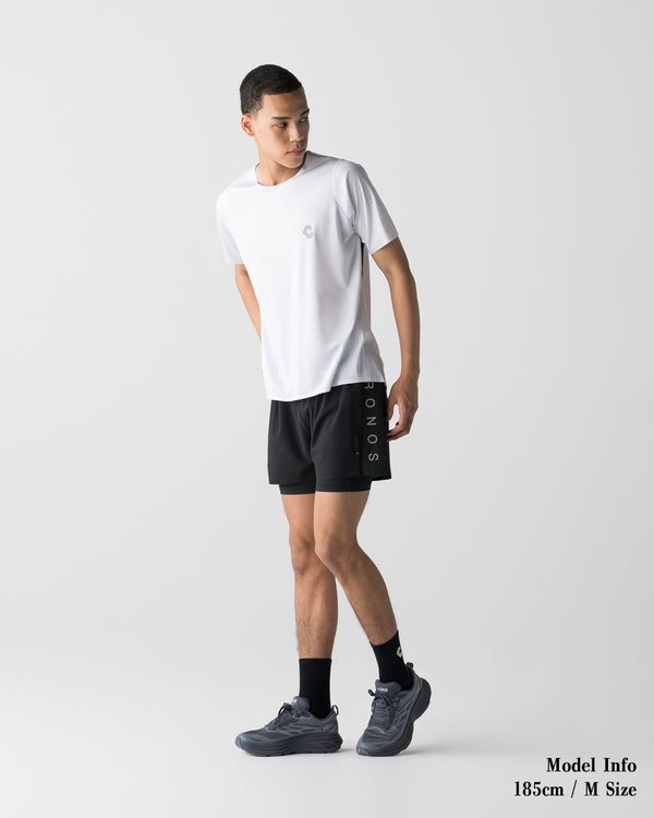 CRONOS RUN LIGHT S/S TEE【WHITE×BLACK】