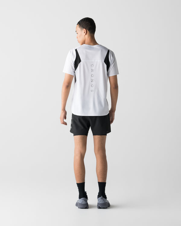 CRONOS RUN LIGHT S/S TEE【WHITE×BLACK】