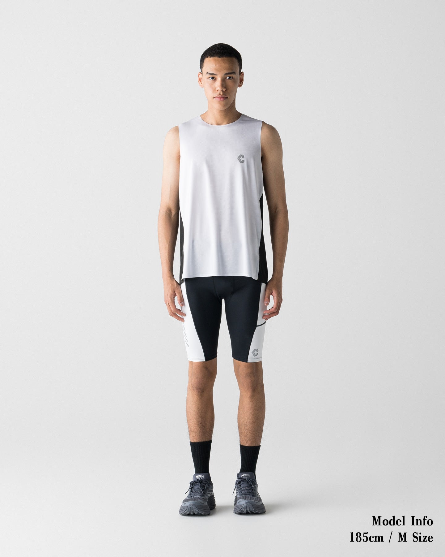 CRONOS RUN LIGHT SLEEVELESS【WHITE×BLACK】