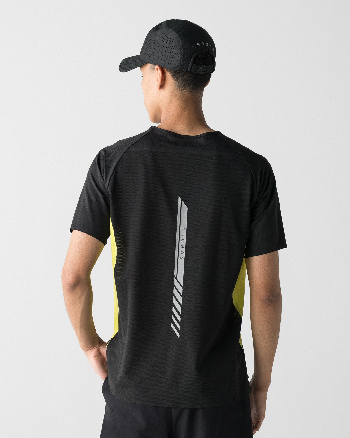 CRONOS RUN AIR S/S TEE【BLACK×YELLOW】