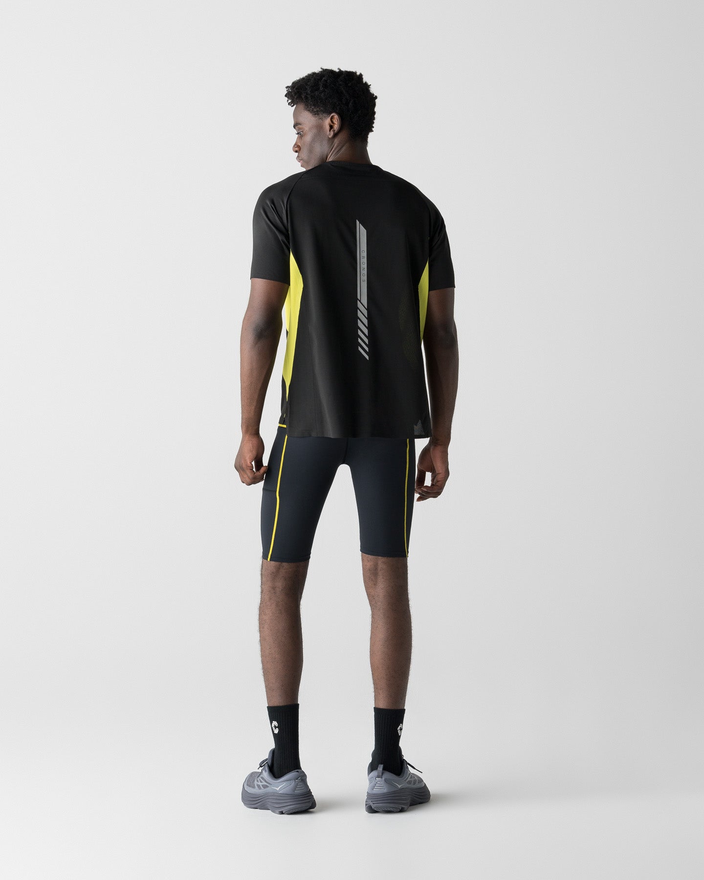 CRONOS RUN AIR S/S TEE【BLACK×YELLOW】