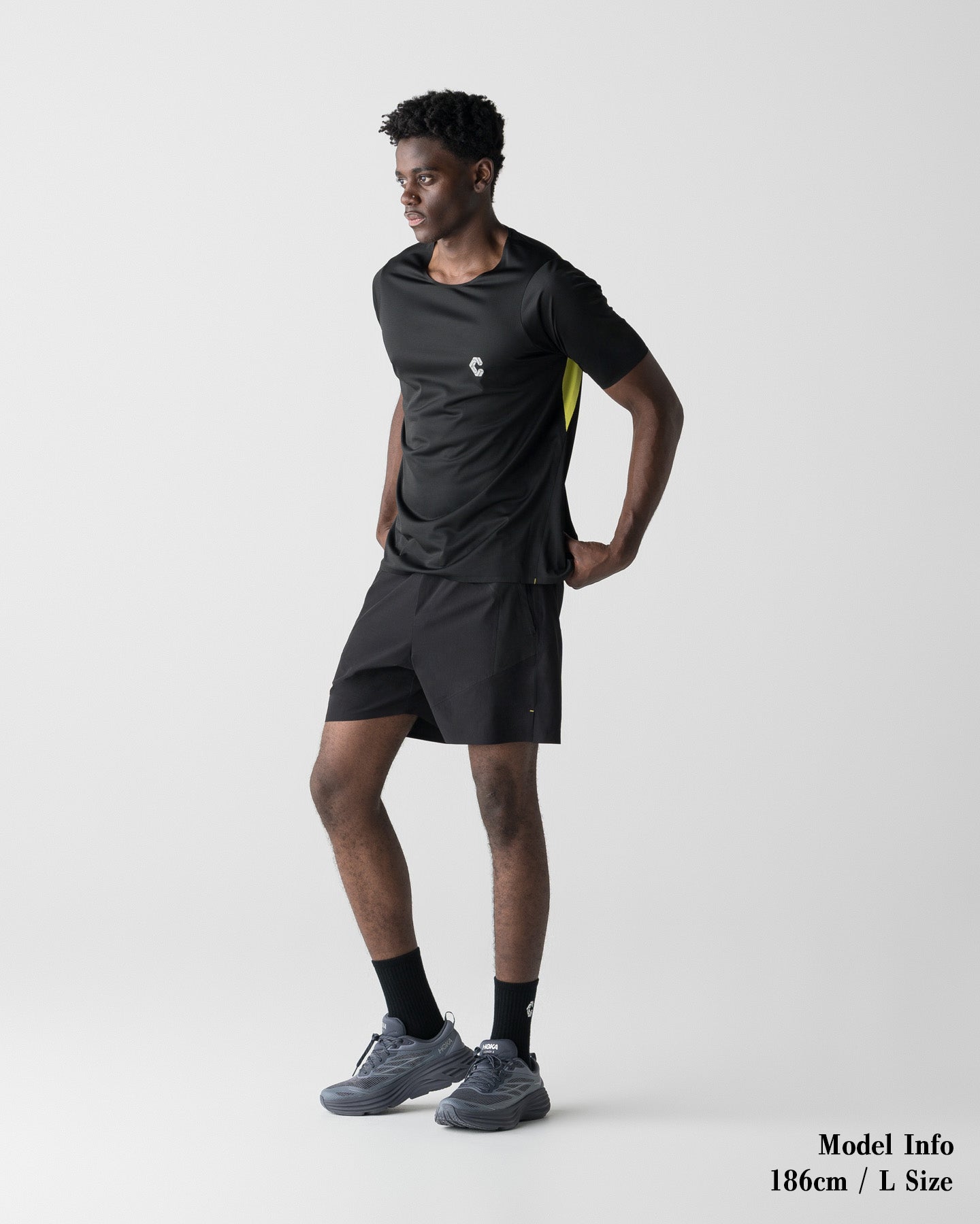 CRONOS RUN RACE SHORTS【BLACK×YELLOW】