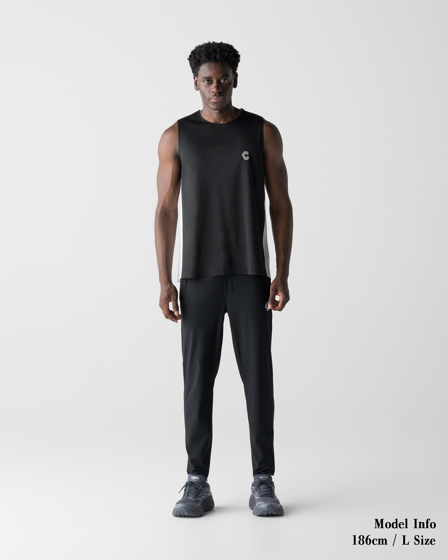 CRONOS RUN LIGHT SLEEVELESS【BLACK×WHITE】