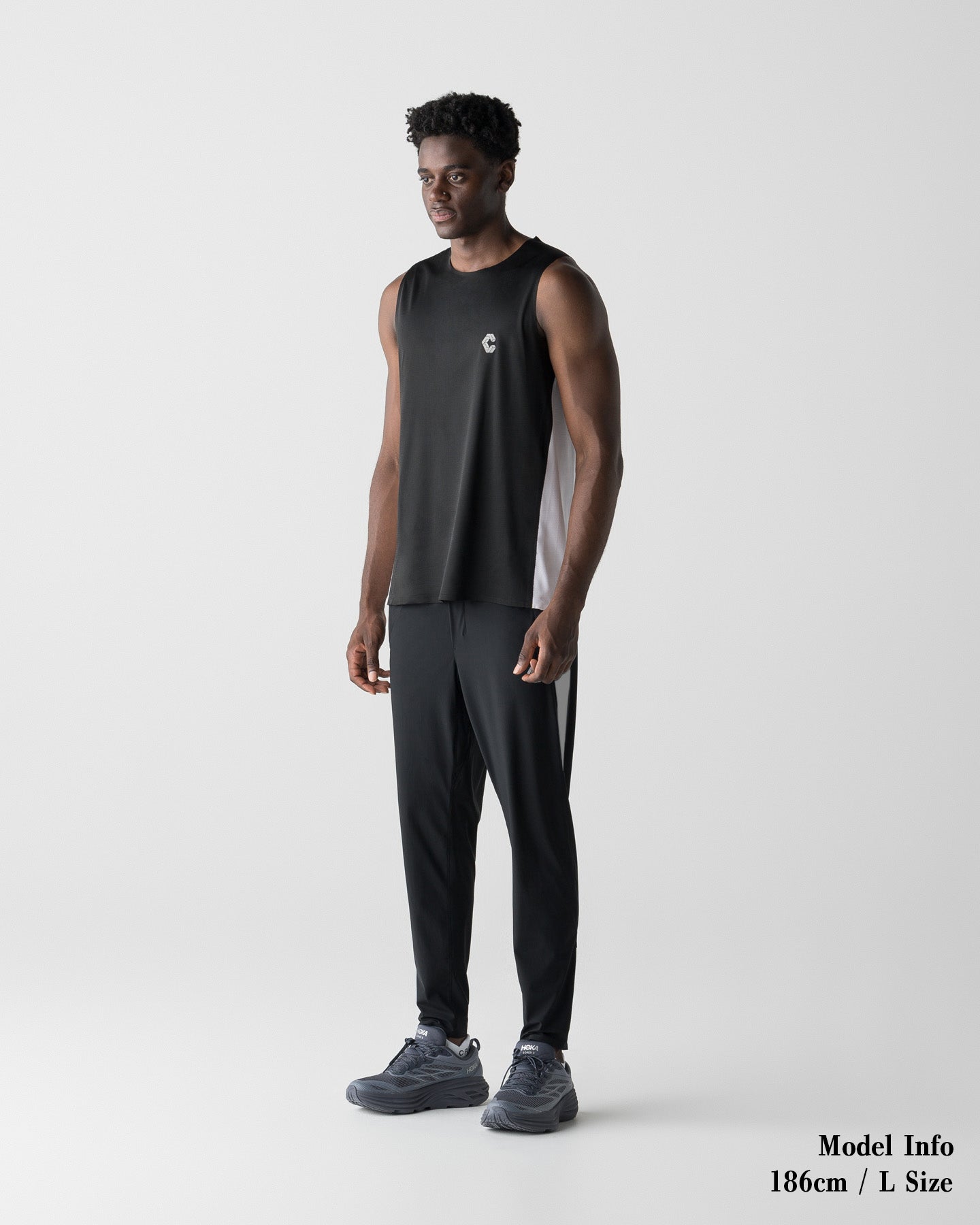 CRONOS RUN LIGHT SLEEVELESS【BLACK×WHITE】