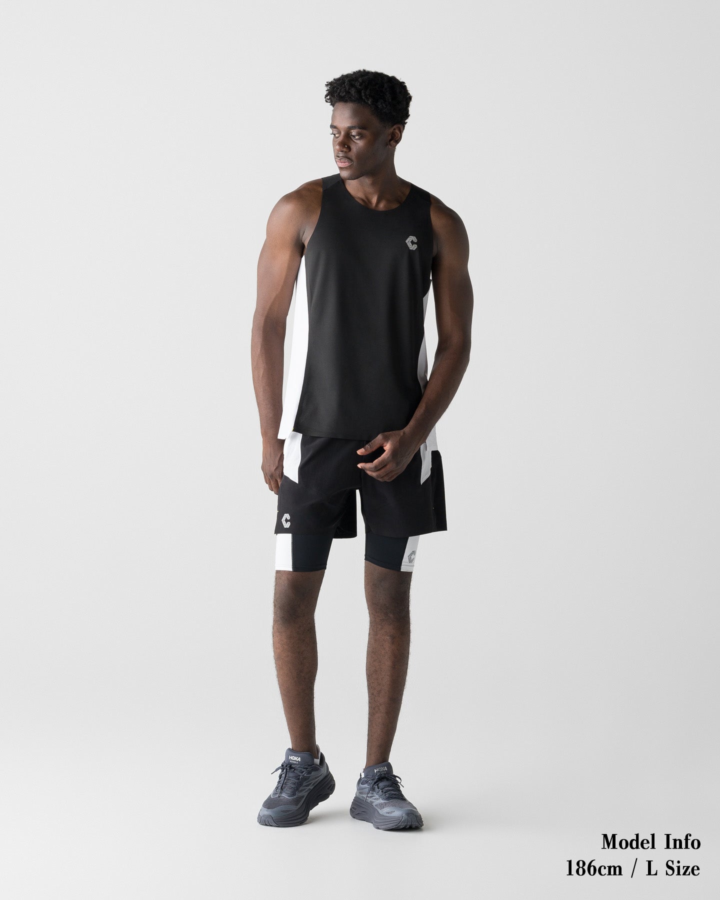 CRONOS RUN AIR SLEEVELESS【BLACK×WHITE】