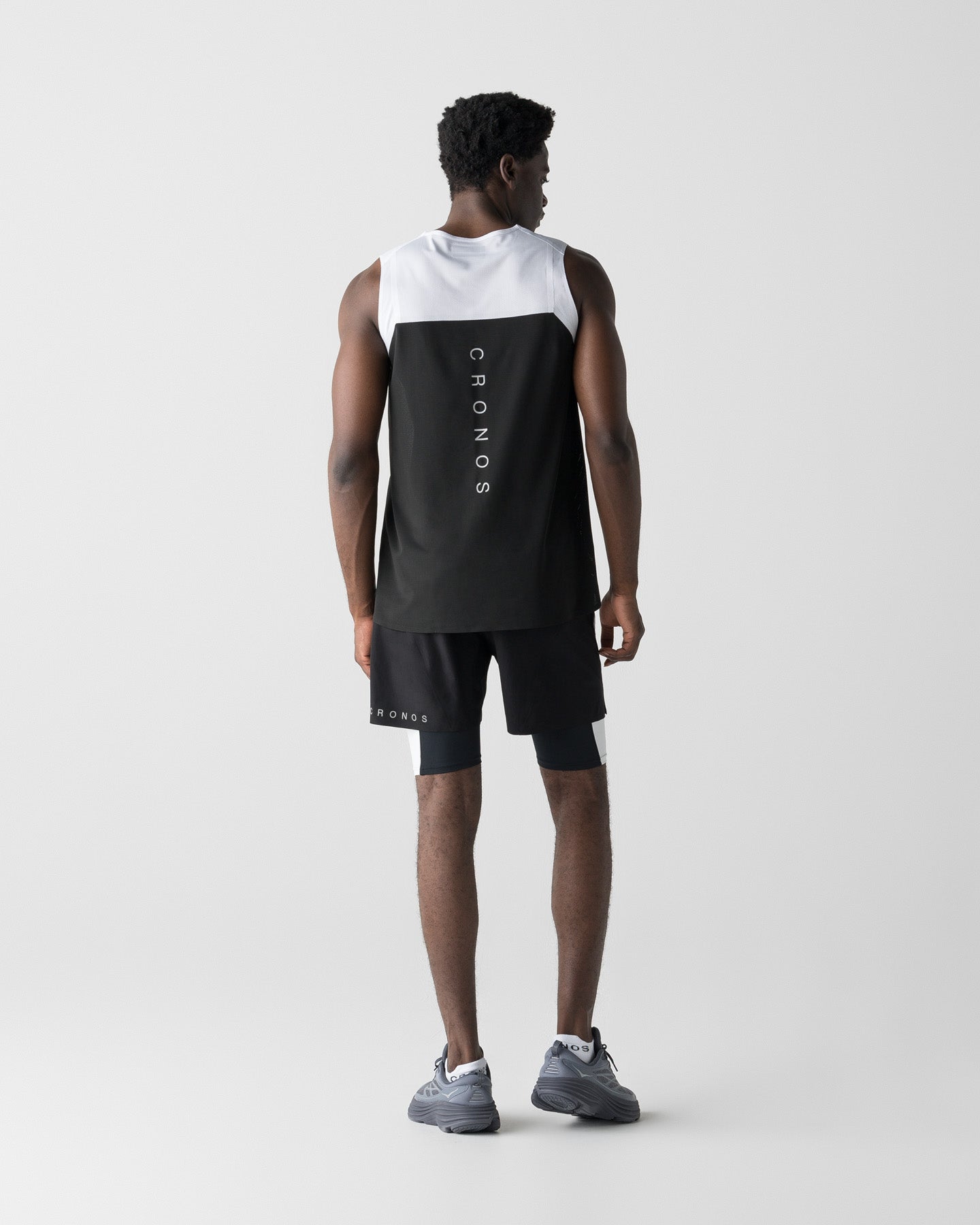 CRONOS RUN RACE SHORTS【BLACK×WHITE】