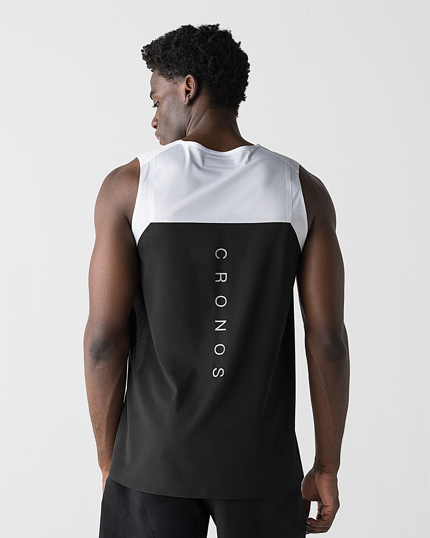 CRONOS RUN LIGHT SLEEVELESS【WHITE×BLACK】