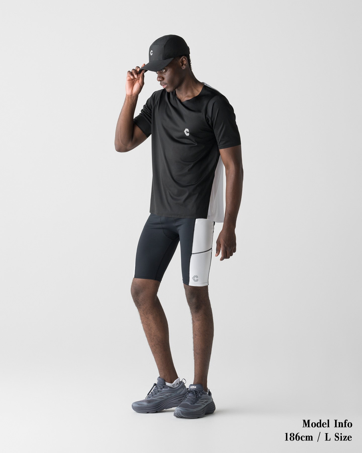CRONOS RUN LIGHT S/S TEE【BLACK×WHITE】