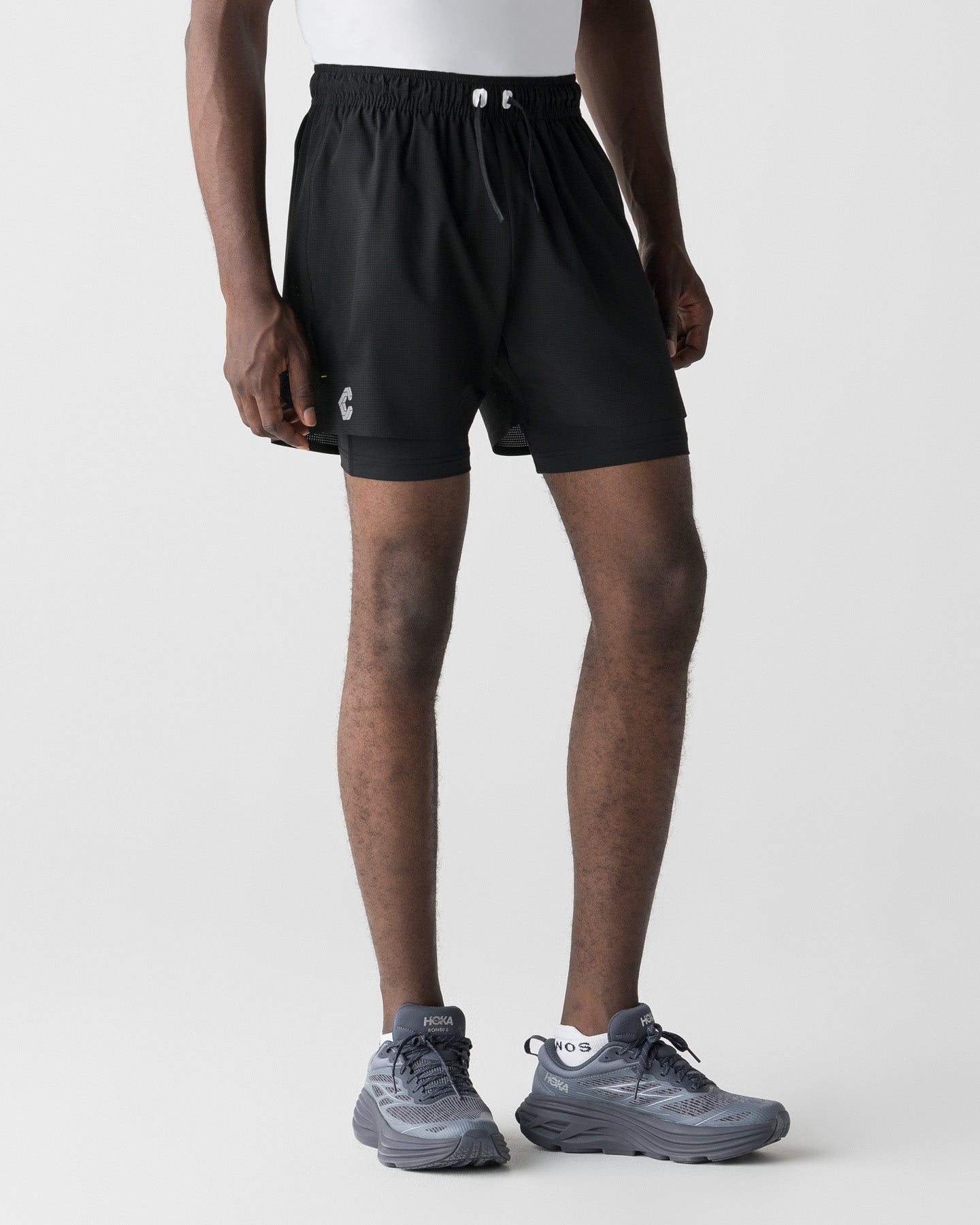 CRONOS RUN RACE 2IN1 SHORTS【BLACK】