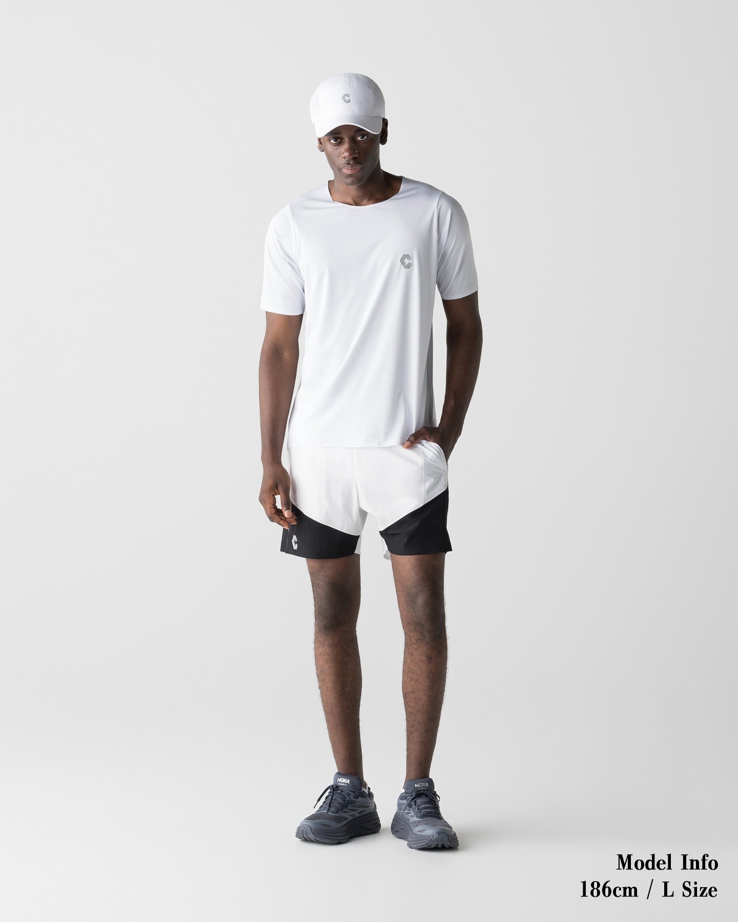 CRONOS RUN RACE SHORTS【WHITE×BLACK】