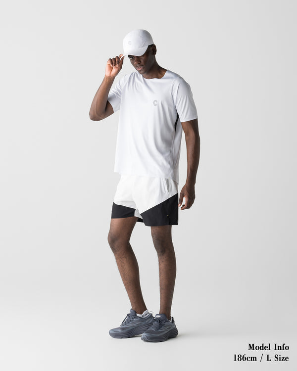 CRONOS RUN LIGHT S/S TEE【WHITE×BLACK】
