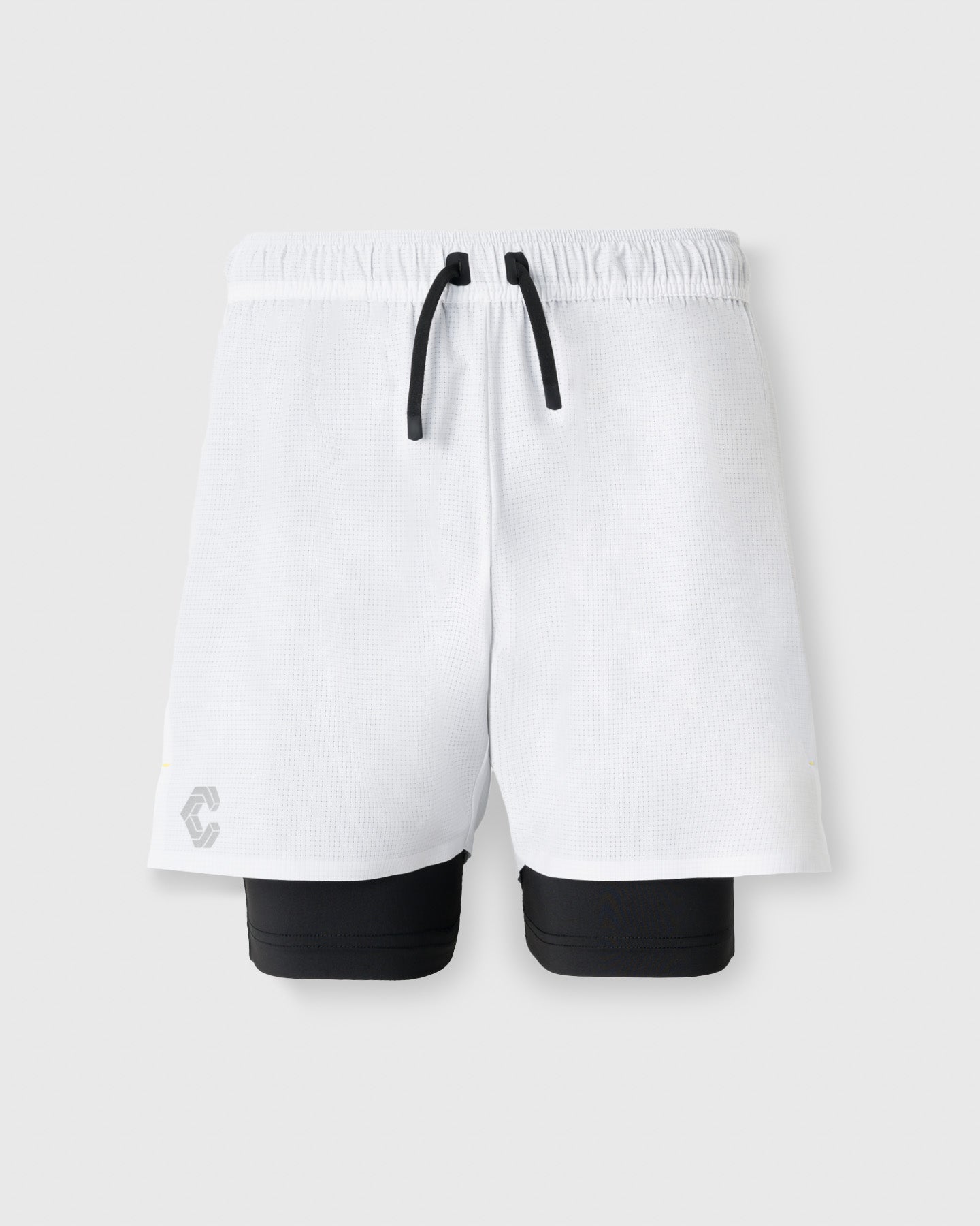 CRONOS RUN RACE 2IN1 SHORTS【WHITE×BLACK】