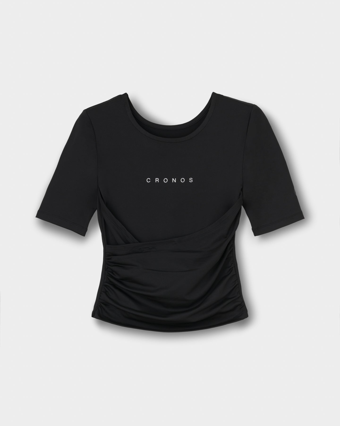 CRONOS WOMEN ACTIVE CROSS T-SHIRTS【BLACK】