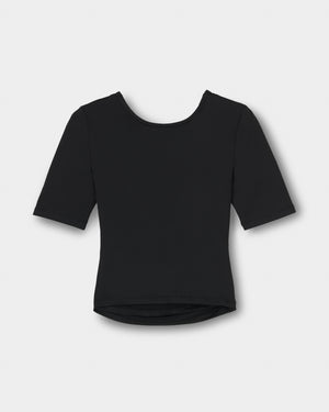 CRONOS WOMEN ACTIVE CROSS T-SHIRTS【BLACK】