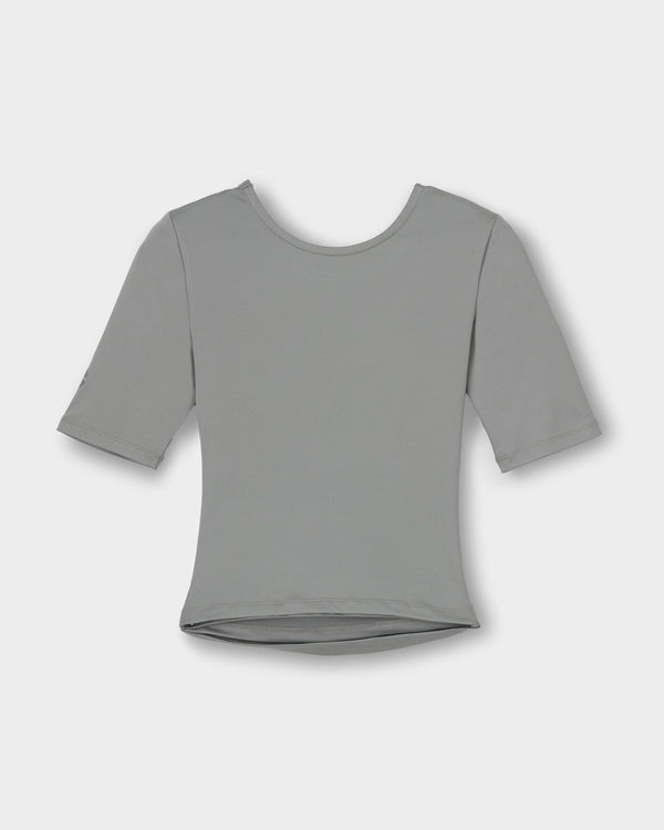 CRONOS WOMEN ACTIVE CROSS T-SHIRTS【GRAY】