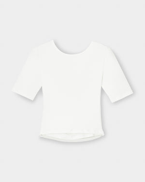 CRONOS WOMEN ACTIVE CROSS T-SHIRTS【WHITE】