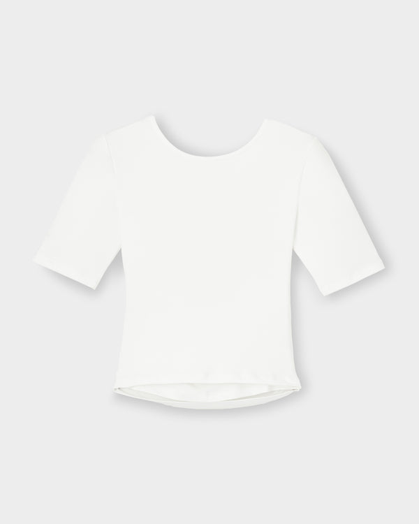 CRONOS WOMEN ACTIVE CROSS T-SHIRTS【WHITE】