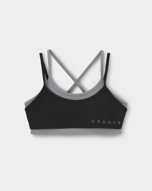 CRONOS WOMEN FORM BRA TOP【BLACK】