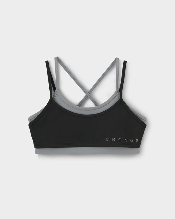 CRONOS WOMEN FORM BRA TOP【BLACK】