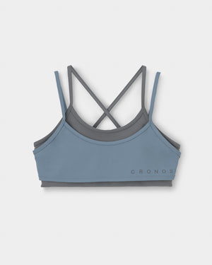 CRONOS WOMEN FORM BRA TOP【BLUE】