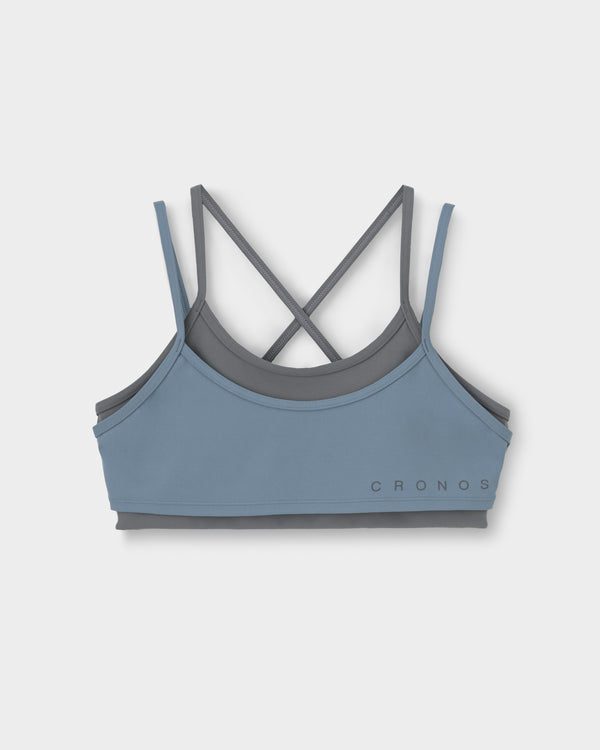 CRONOS WOMEN FORM BRA TOP【BLUE】
