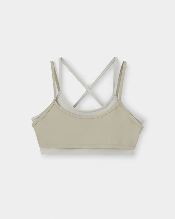 CRONOS WOMEN FORM BRA TOP【BEIGE】