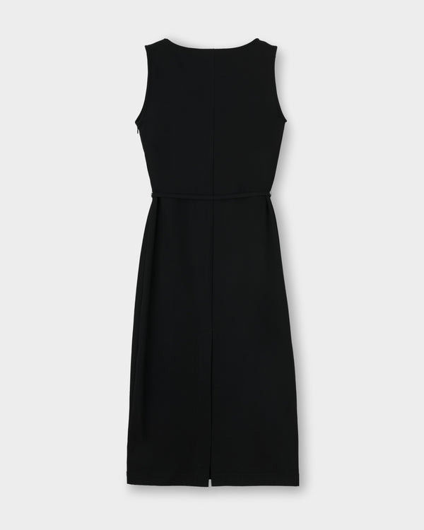 CRONOS WOMEN BOAT NECK DRESS【BLACK】