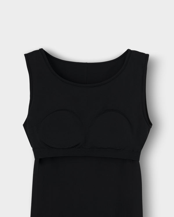 CRONOS WOMEN BOAT NECK DRESS【BLACK】