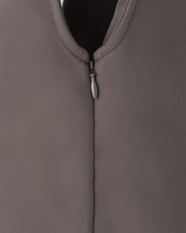 CRONOS WOMEN BOAT NECK DRESS【BROWN】