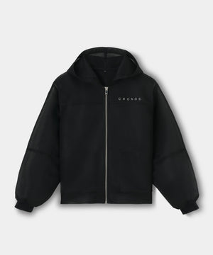 CRONOS WOMEN LIGHTWEIGHT ZIP HOODIE【BLACK】